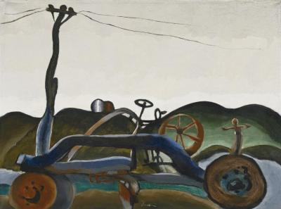 Town Scraper Artwork by Arthur Dove