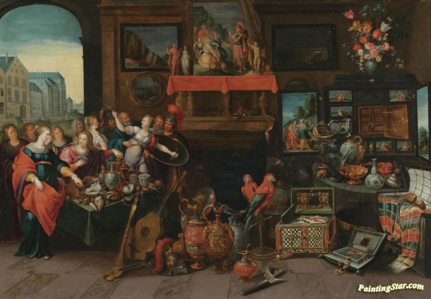 Achilles And The Daughters Of Lycomedes Artwork by Frans Francken II