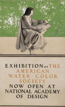 Drawing For American Watercolor Society Exhibition Artwork by Maxfield Parrish