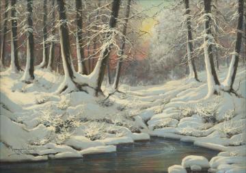 Snowscape Artwork by Laszlo Neogrady