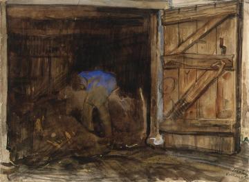 Schuurinterieur Valkenswaard Artwork by Jacobus van Looy