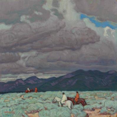 Clouds, Mountains And Sage Artwork by E. Martin Hennings