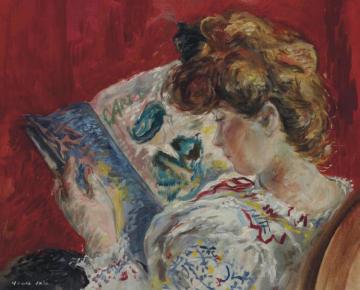 La Lecture Artwork by Emilio Grau Sala