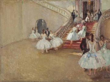 L'escalier Du Ballet Artwork by Jean Louis Marcel Cosson