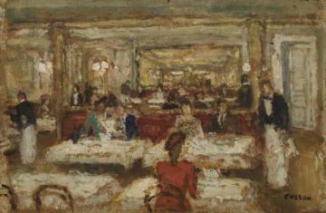 Au Cafe Artwork by Jean Louis Marcel Cosson