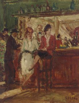 Dans Un Bar Artwork by Jean Louis Marcel Cosson