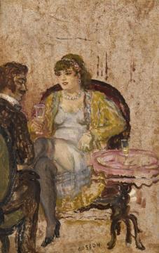 La Conversation Artwork by Jean Louis Marcel Cosson