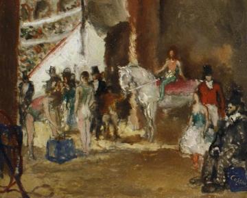 Behind The Scenes At The Circus Artwork by Jean Louis Marcel Cosson
