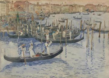 Venice:traghetti-battelli Artwork by Maurice Prendergast