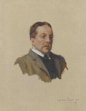 Portrait Of Ernest William Hornung Artwork by Albert Chevallier Tayler