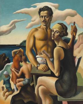 Self-portrait With Rita,1922 Artwork by Thomas Hart Benton