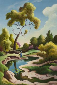 Clay County Farm Artwork by Thomas Hart Benton