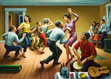 The Twist, 1964 Artwork by Thomas Hart Benton