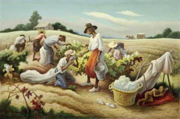 Cotton Pickers,1945 Artwork by Thomas Hart Benton
