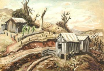 Rural Landscape Artwork by Thomas Hart Benton