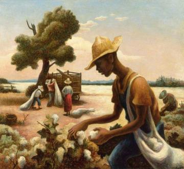 The Cotton Picker Artwork by Thomas Hart Benton