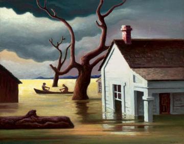 The Flood Artwork by Thomas Hart Benton