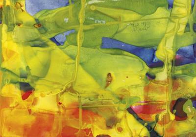Gelbgrünes S Artwork by Gerhard Richter