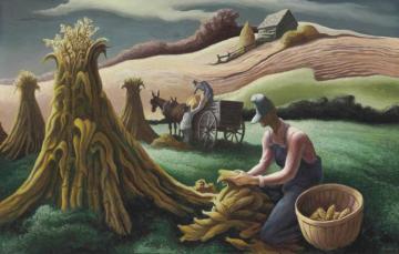 Ozark Autumn Artwork by Thomas Hart Benton