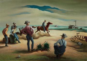 The New Pony Artwork by Thomas Hart Benton
