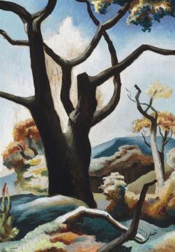 Tree, New England Artwork by Thomas Hart Benton