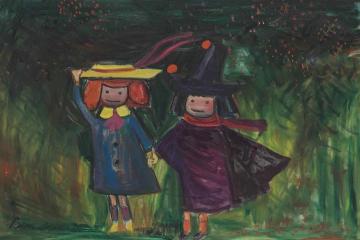 Madeline And Pepito Artwork by Ludwig Bemelmans