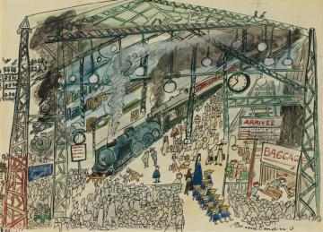 Gare Saint Lazare In Paris Artwork by Ludwig Bemelmans
