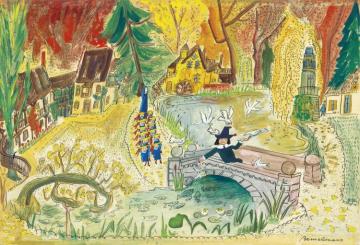 The Hameau Of Marie Antoinette Versailles (he Almost Turned Into A Saint In Fact) Artwork by Ludwig Bemelmans