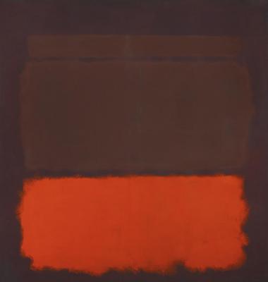 No. 6, Sienna, Orange On Wine Artwork by Mark Rothko