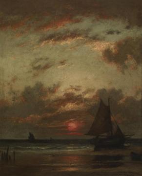 Sunset On The Coast Artwork by Jules Dupré