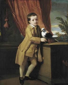 Portrait Of A Young Boy Standing On A Portico With His Pet Pigeon Artwork by John Singleton Copley