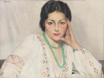 The Green Necklace Artwork by Herbert James Gunn