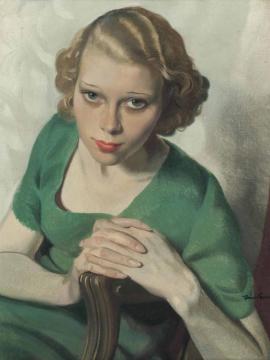 Sonja In Green Artwork by Herbert James Gunn