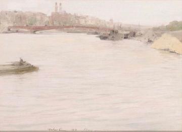 Pont Mirabeau, Paris, 1913 Artwork by Herbert James Gunn