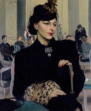 Pauline Waiting, 1939 Artwork by Herbert James Gunn