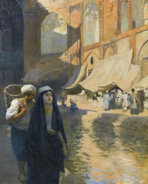 Isfahan Bazaar Artwork by Edwin Lord Weeks