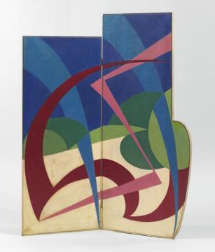 Paravento Con Linea Di VelocitÀ (screen With Speedlines) Artwork by Giacomo Balla