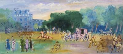 Promenade Au Bois De Boulogne Ii Artwork by Jean Dufy