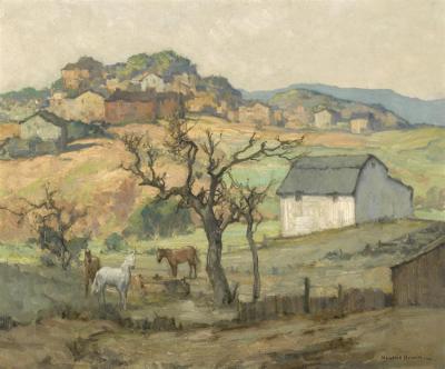 Barn And Hillside Artwork by Maurice Braun