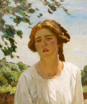 Portrait Of A Cornish Girl Artwork by Harold Knight