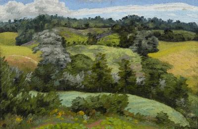 Wooded Hills, Suffolk Artwork by Sir Cedric Morris