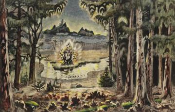 Dawn In Hemlock Woods Artwork by Charles Burchfield