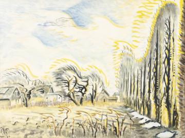 February Wind And Sunlight (the Wind Harp) Artwork by Charles Burchfield