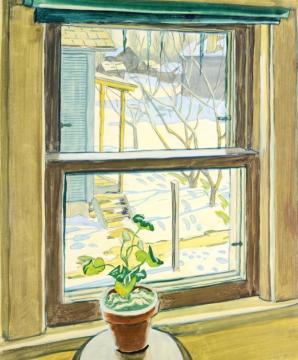 Flower Pot In Window Artwork by Charles Burchfield