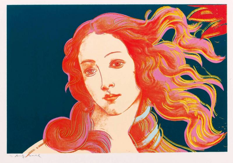 Details Of Renaissance Paintings (sandro Botticelli, Birth Of Venus, 1482) (f. & S. Ii.316) Artwork by Andy Warhol