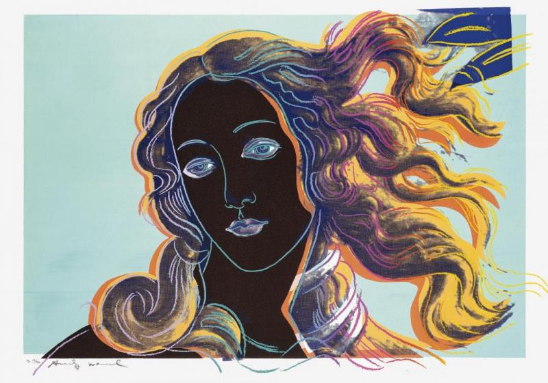 Details Of Renaissance Paintings (sandro Botticelli, Birth Of Venus, 1482) (f. & S. Iib.317) Artwork by Andy Warhol