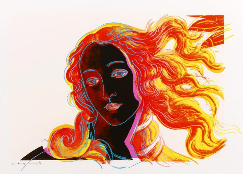 Details Of Renaissance Paintings (sandro Botticelli, Birth Of Venus, 1492) (f. & S. Ii.318) Artwork by Andy Warhol