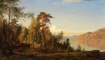Fjord Party,1890 Artwork by Amaldus Clarin Nielsen