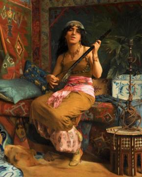 Nasli (jouant De Le Guitare) Artwork by Theodoros Ralli