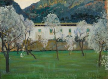 White Farmhouse (bunyola, Majorca),1902 Artwork by Santiago Rusiñol Prats